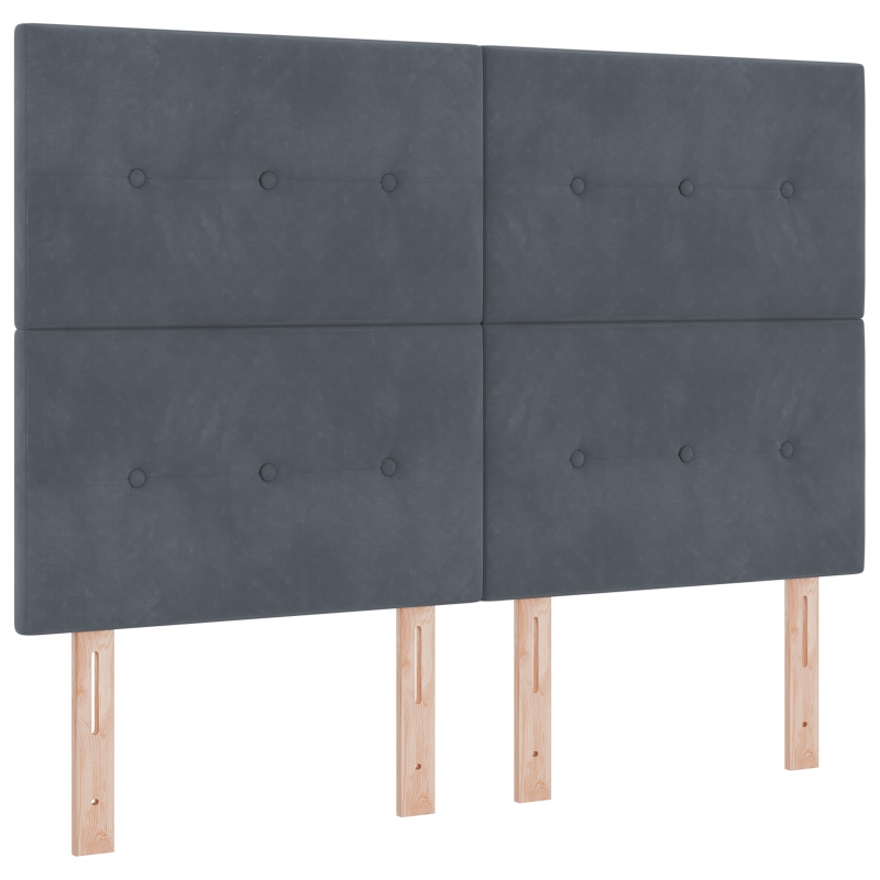 Boxspringbett mit Matratze & LED Dunkelgrau 160x200 cm Velvet