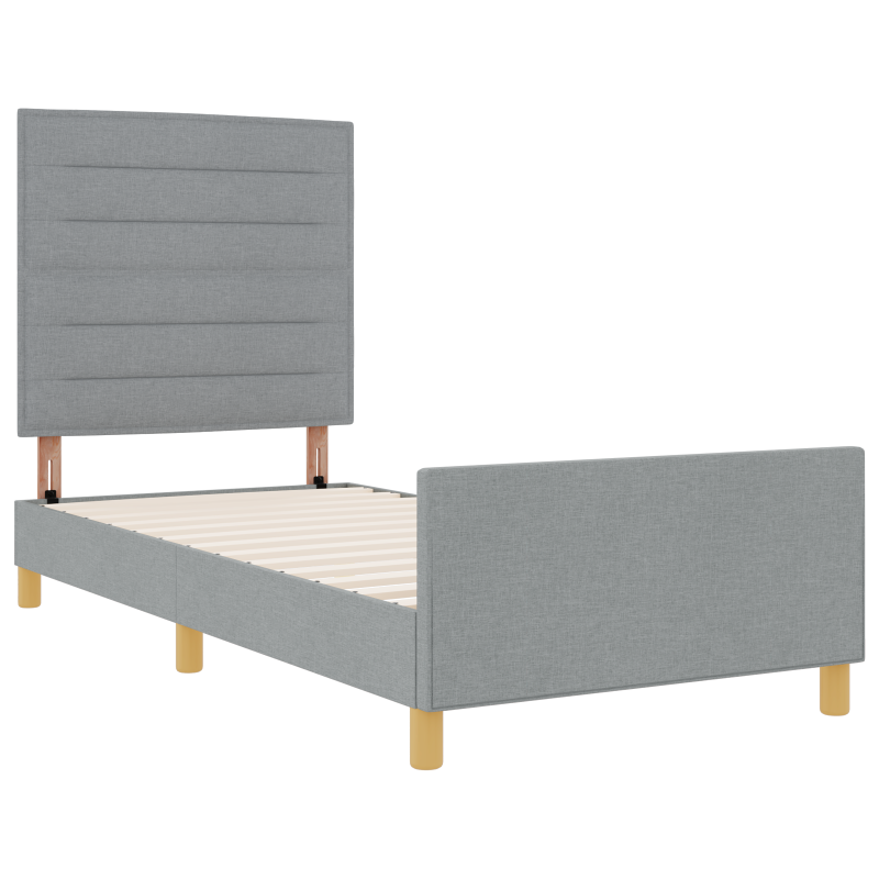 Boxspringbett mit Matratze Dunkelgrau 90x200 cm Samt