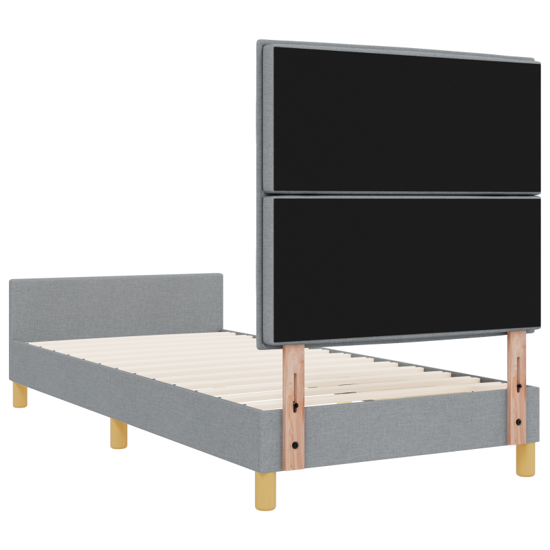 Boxspringbett mit Matratze Dunkelgrau 90x200 cm Samt