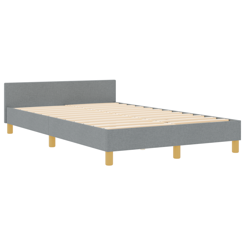 Bettgestell Hellgrau 120x200 cm Stoff