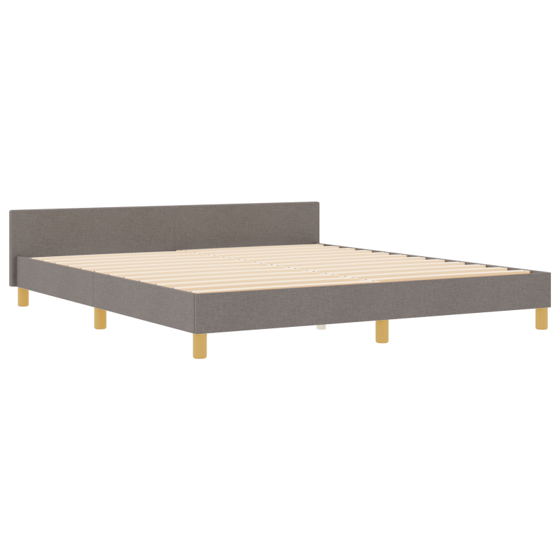 Bettgestell in Taupe, 180x200 cm, Stoff