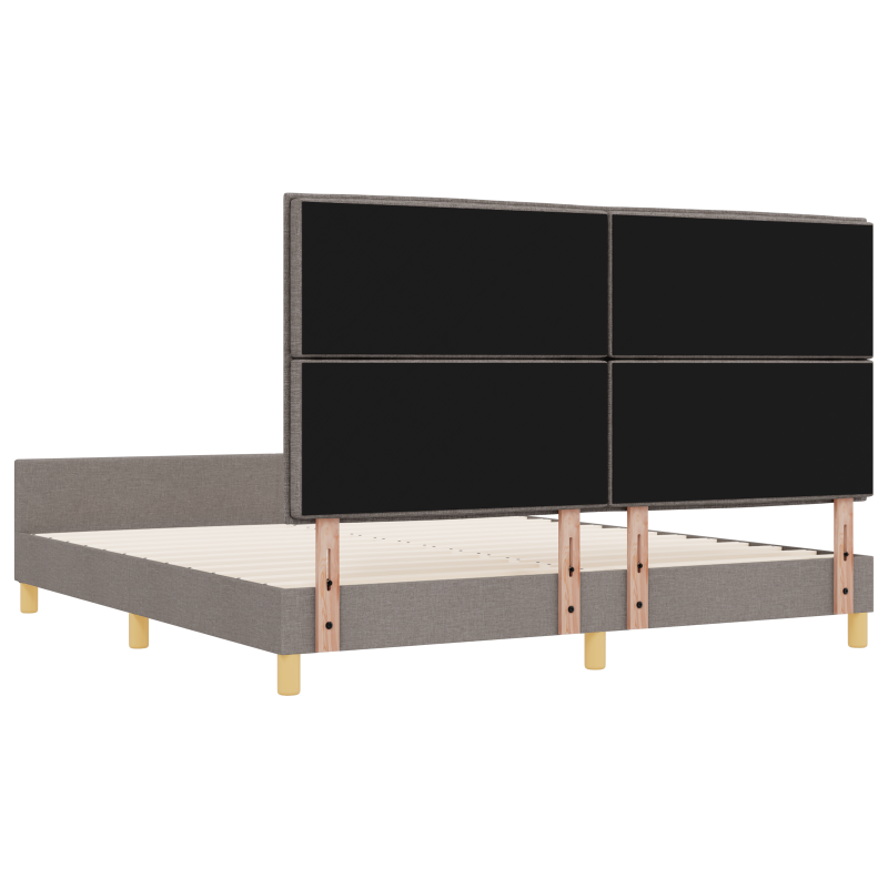 Bettgestell in Taupe, 180x200 cm, Stoff