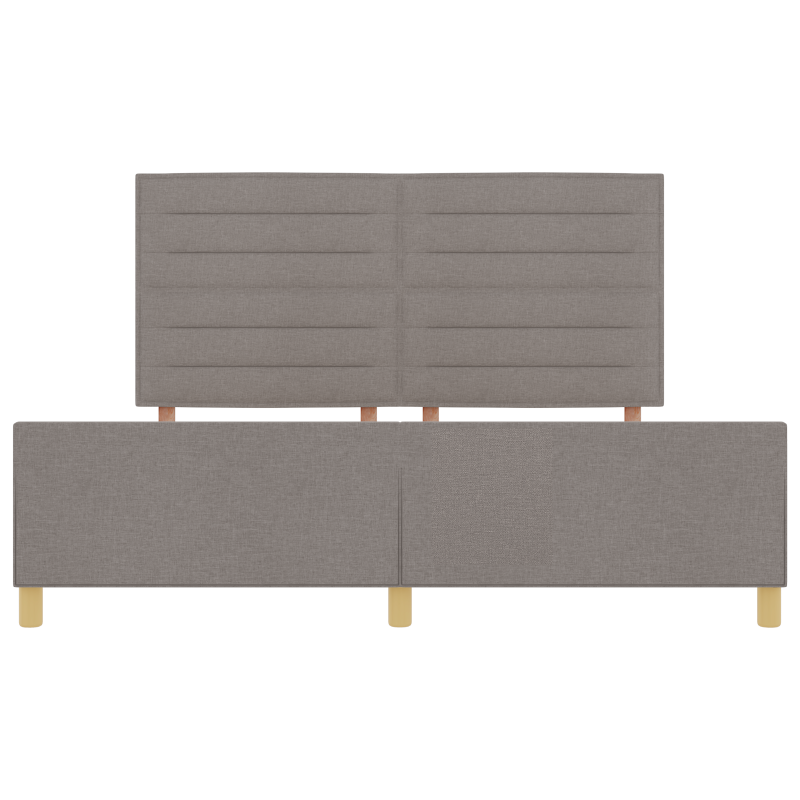 Bettgestell in Taupe, 180x200 cm, Stoff