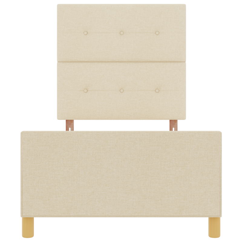 Bettgestell Creme 80x200 cm Stoff