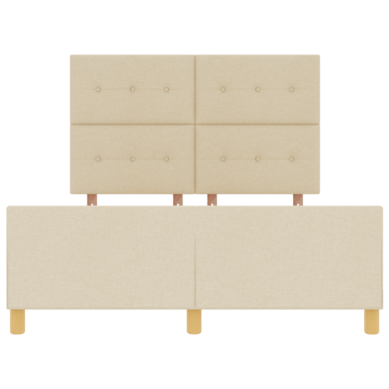 Bettgestell Creme 160x200 cm Stoff