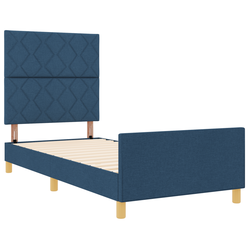 Boxspringbett mit Matratze und LED Dunkelgrau 140x190 cm Stoff