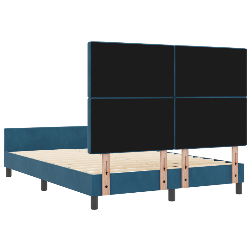 Bettgestell Dunkelblau 140x190 cm Samt