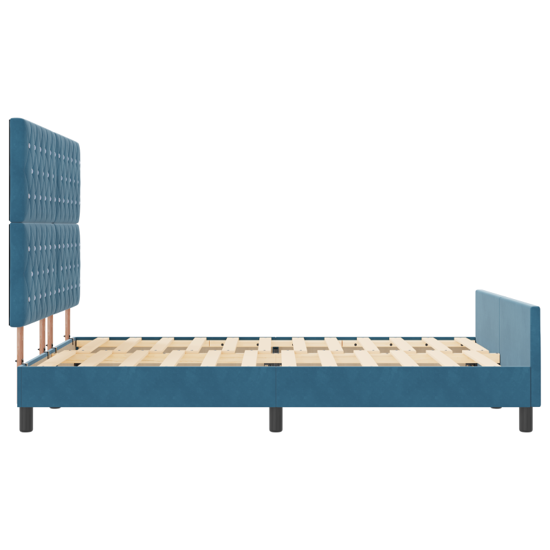 Bettgestell Dunkelblau 140x190 cm Samt