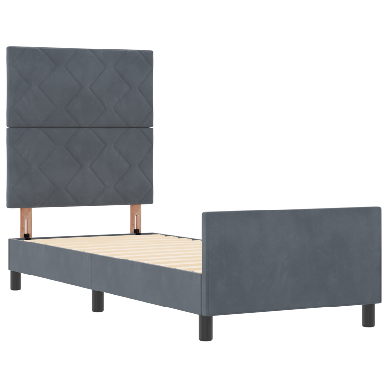 Boxspringbett mit Matratze & LED Rosa 100x200 cm Samt