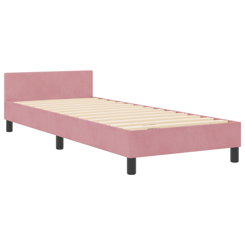 Boxspringbett mit Matratze & LED Licht Hellgrau 140x200 cm Velvet
