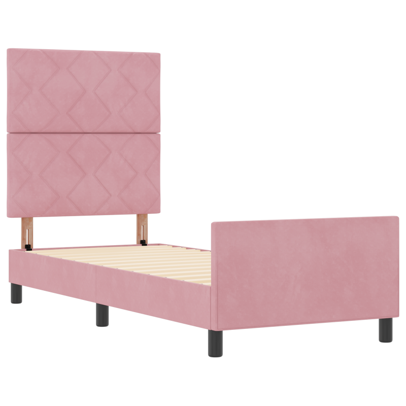 Boxspringbett mit Matratze & LED Licht Hellgrau 140x200 cm Velvet