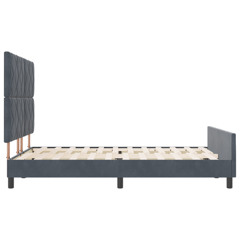 Boxspringbett mit Matratze & LED Taupe 90x200 cm Stoff