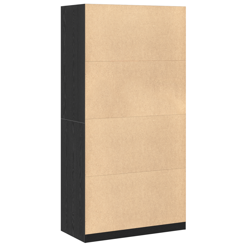Schwarzer Eichenkleiderschrank - 100x50x200 cm