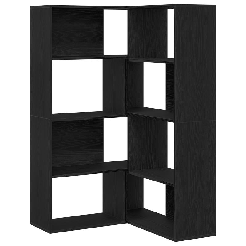 Eckschrank Schwarz Eiche 140x30x140 cm Spanplatte