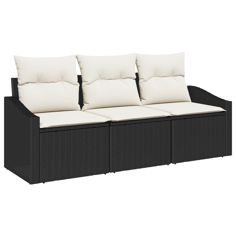 8-teiliger Garten Sofa Set mit Kissen Braun Poly Rattan