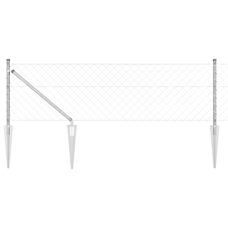 Kettenschalung Set aus 2 Verzinkter Stahl 25 x 0,8 m Robust
