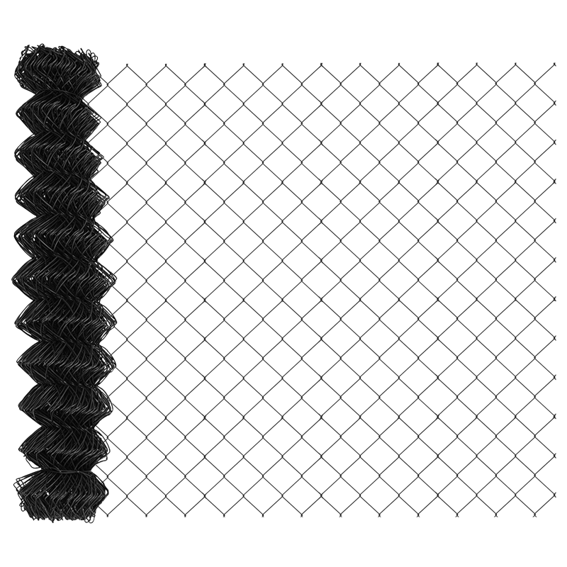 Drahtzaun mit 7 Flanschpfosten 1x10 m verzinkter Stahl