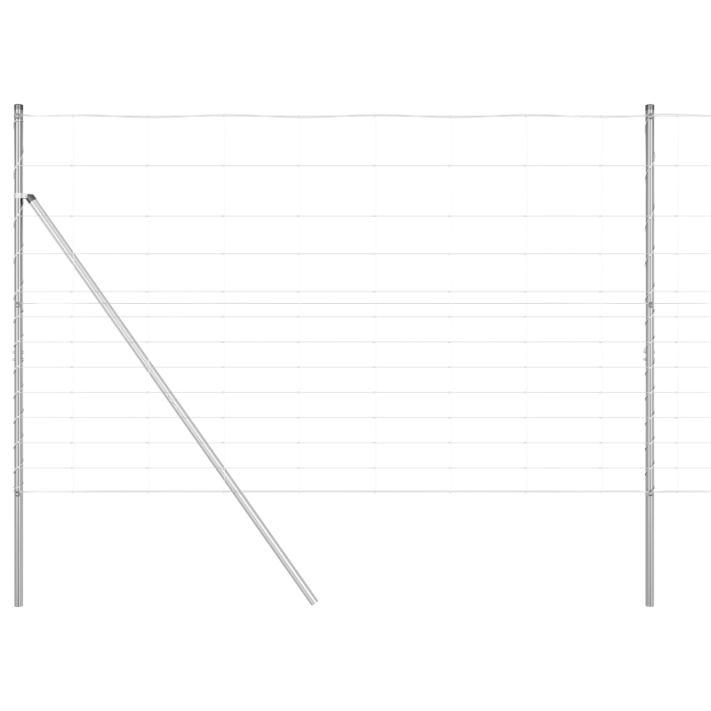 Feldzaun 1,5x50 m Feuerverzinkter Stahl