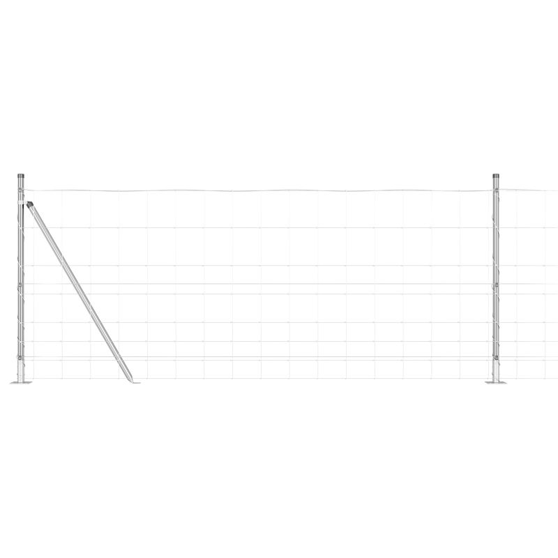 Feldzaun 1x50 m Verzinkter Stahl