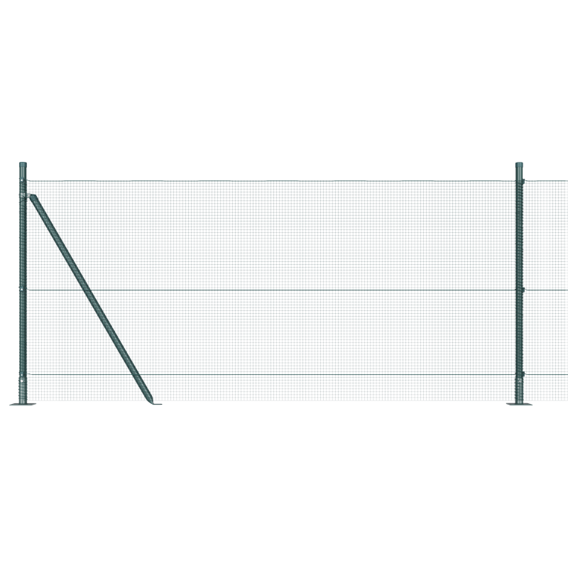 Zaunpfosten-Set Set von 2 Grün Metall Langlebig