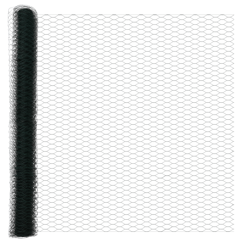 Zaunset 2er Set Grün Pulverbeschichteter Stahl 25 x 1,5 m