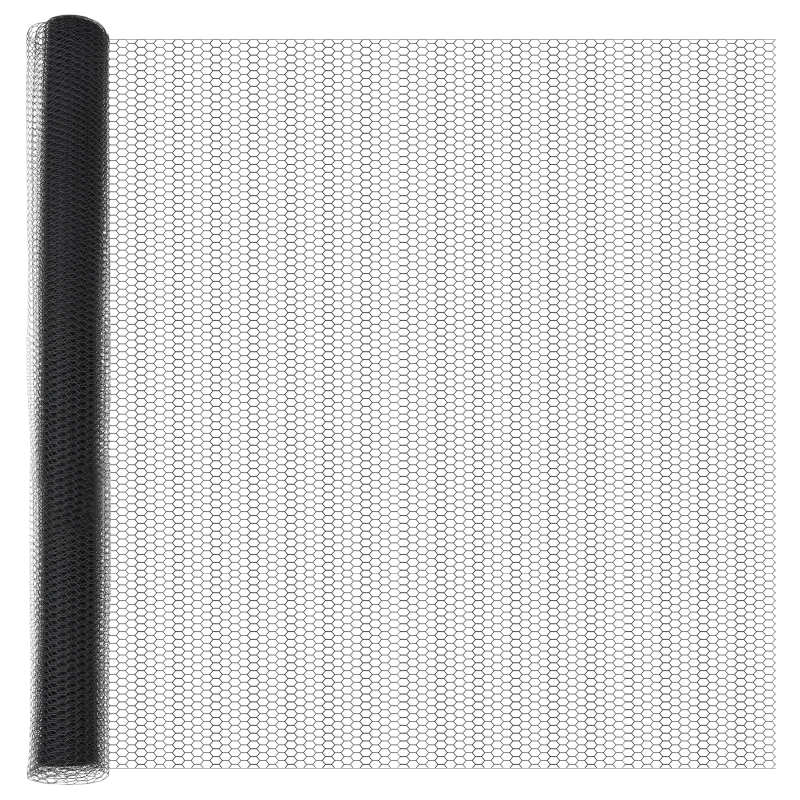 Zaun Set Set aus 2 Grau Pulverbeschichteter Stahl 25 x 1,5 m