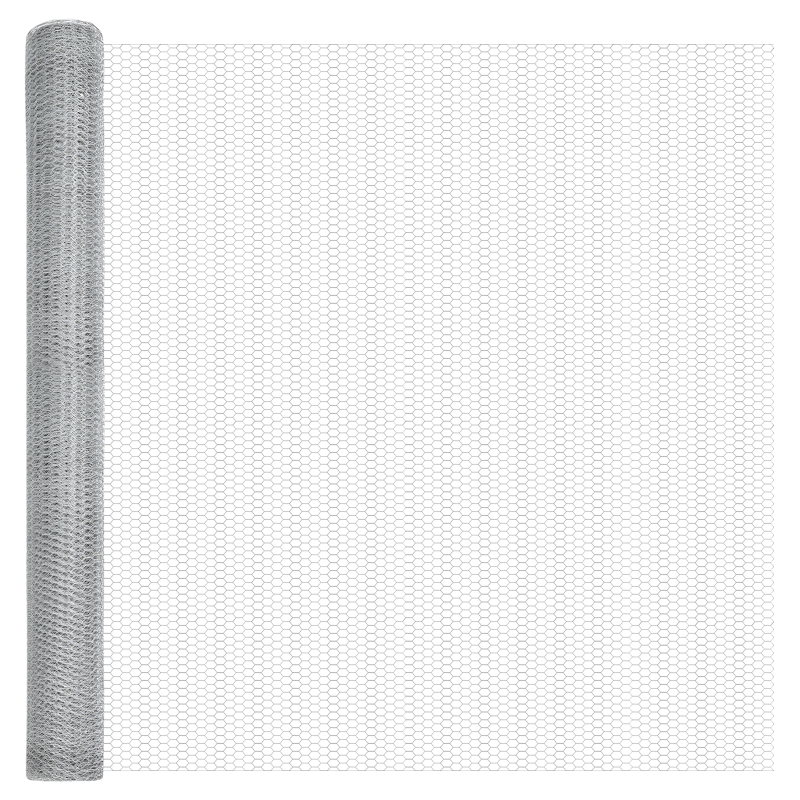 Zaunset Set aus 2 Verzinkter Stahl 25 x 1,5 m Langlebig