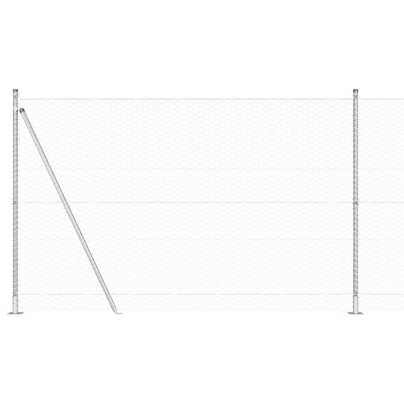Zaun Set Set aus 2 Feuerverzinkter Stahl 25 x 1,5 m Langlebig