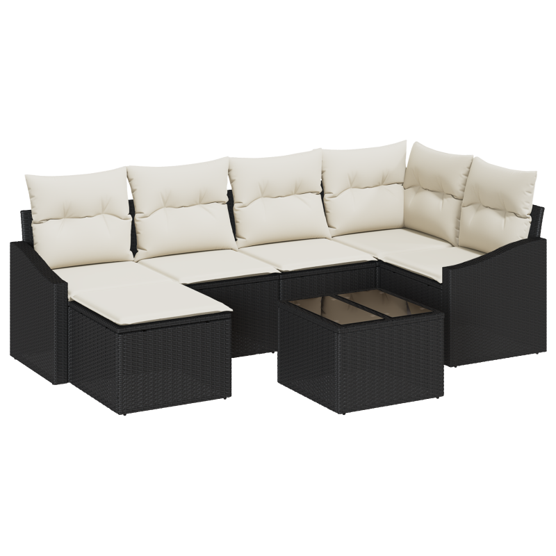Boxspringbett mit Matratze Schwarz 140x200 cm Stoff
