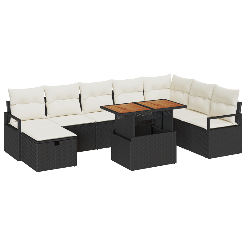 Boxspringbett mit Matratze & LED Taupe 140x200 cm Stoff