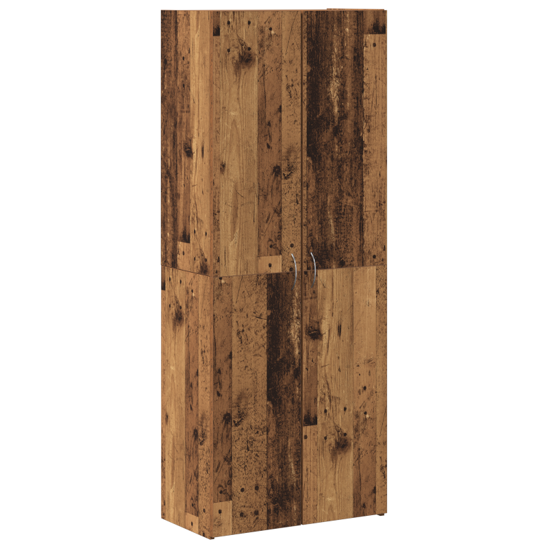 Aktenschrank Set aus 2 Altholz Massiv recyceltes Holz