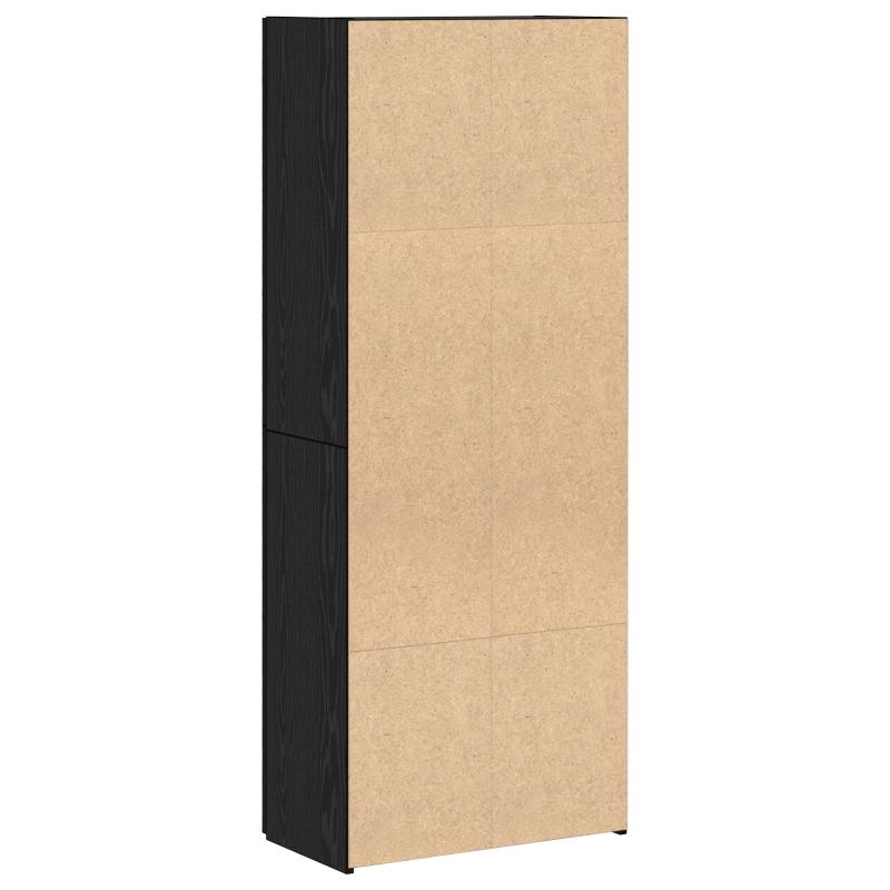 Aktenvernichter Set mit 2 Schwarze Eiche Holzwerkstoff