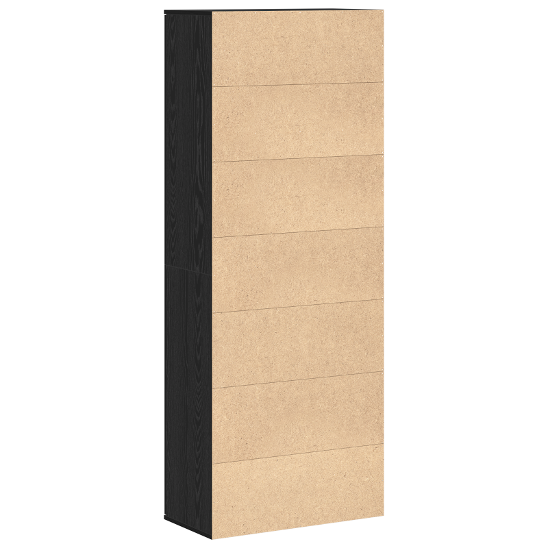 Highboard Schwarz-Eiche 70x35x180 cm Holzwerkstoff