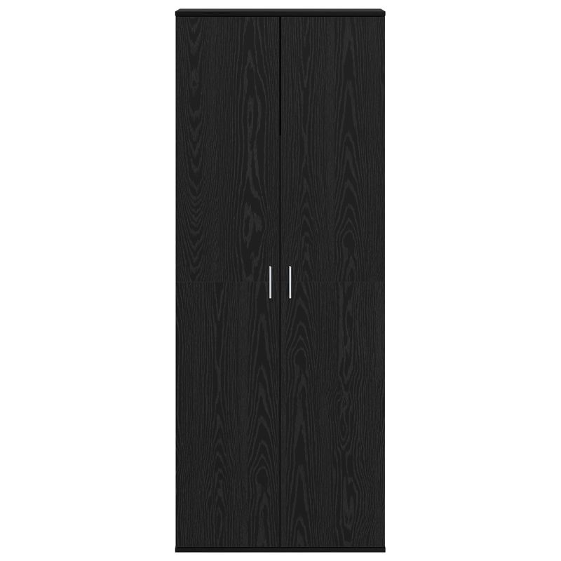 Highboard Schwarz-Eiche 70x35x180 cm Holzwerkstoff