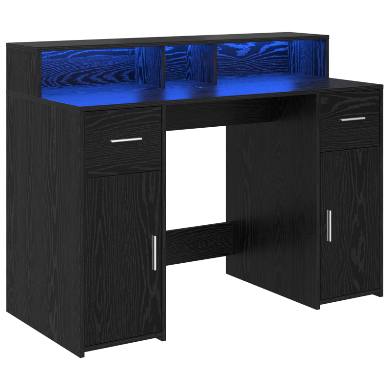 Schreibtisch Schwarz Eiche 120x55x91 cm Ingenieurholz