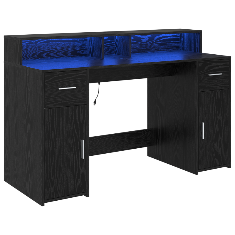 Schreibtisch Schwarze Eiche 140x55x91 cm Holzwerkstoff