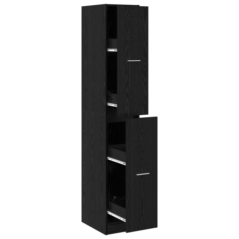 Apotheker-Schrank Schwarze Eiche 30x41x174,5 cm Spanplatte