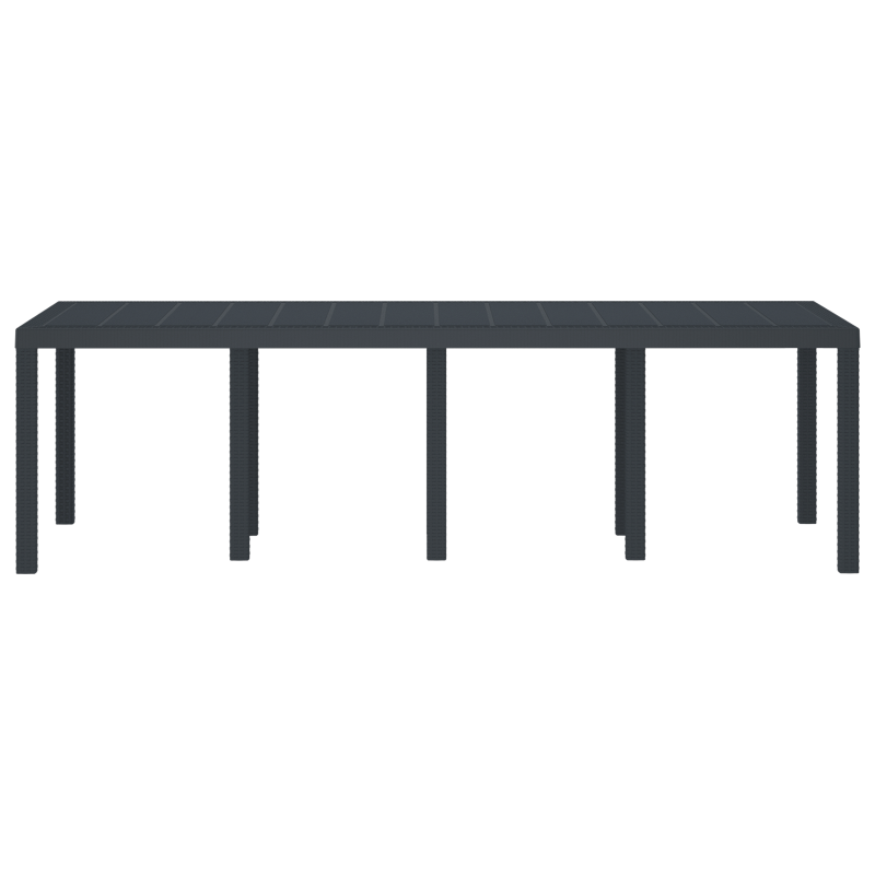 Gartentisch Anthrazit 250x100x73 cm Poly Rattan