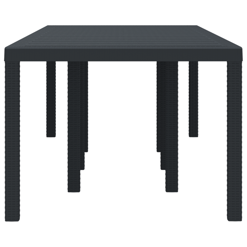 Gartentisch Anthrazit 250x100x73 cm Poly Rattan