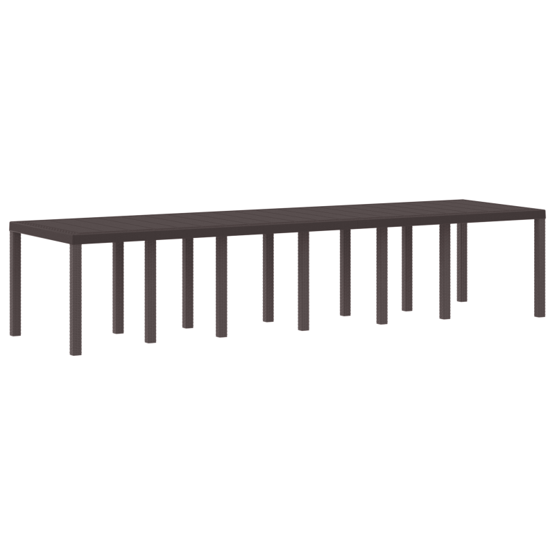 15-teilige Garten Essgruppe mit Kissen Braun Poly-Rattan