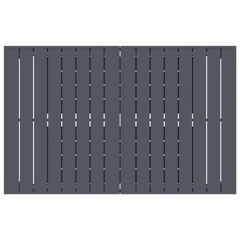 10-teiliges Garten-Esstisch-Set mit Kissen, graues Poly-Rattan, Ausziehbarer Gartentisch Anthrazit (140-210)x90x73 cm Stahl