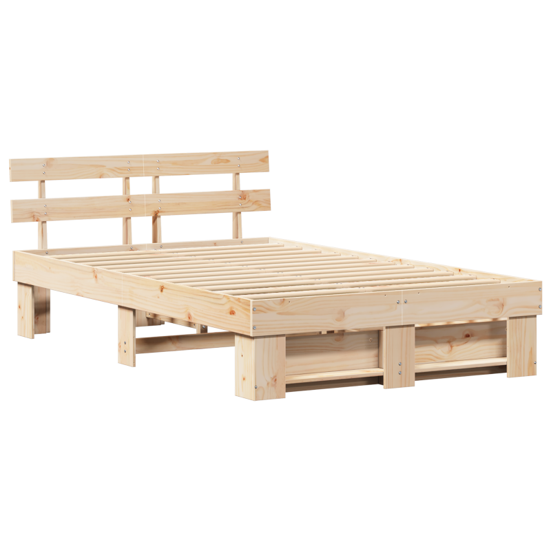 Bettgestell mit Schubladen 135x190 cm Massivholz-Kiefer