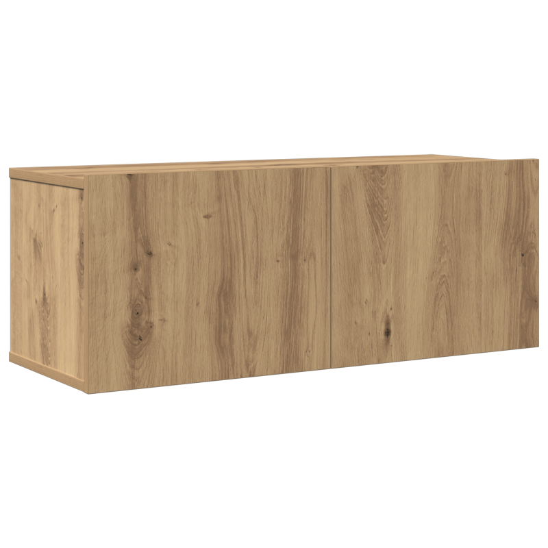 4-teiliges TV-Schranksatz wandmontiert Artisan Oak MDF