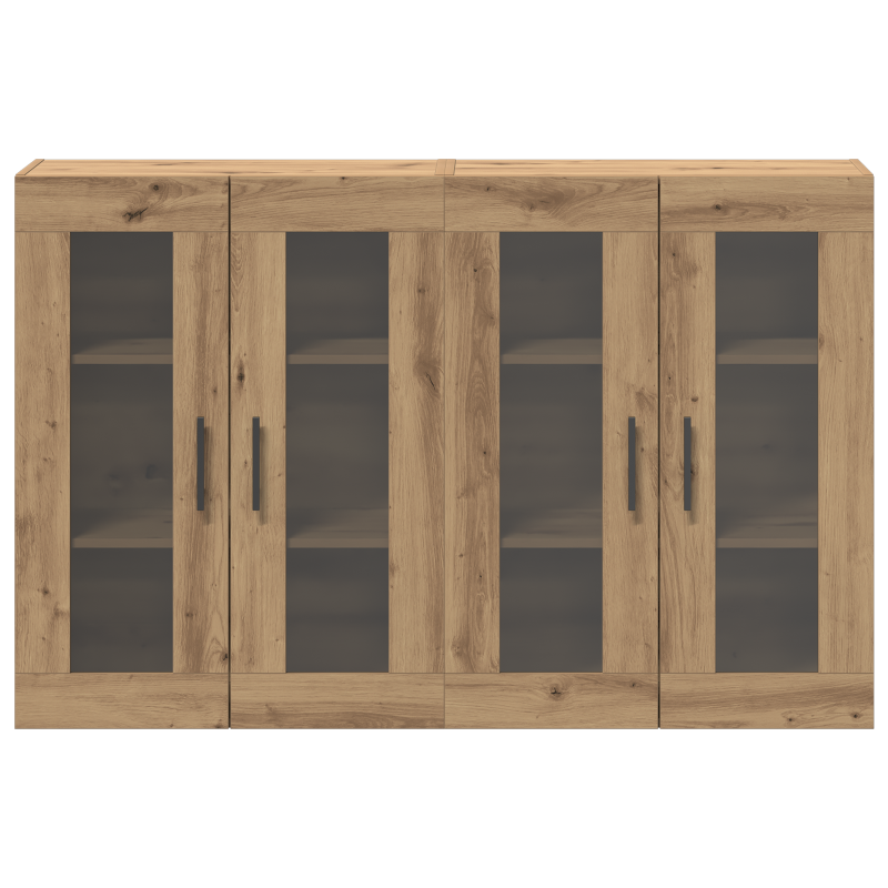 Wandmontierte Schränke 2 Stück Artisan Eiche 69,5x34x90 cm MDF