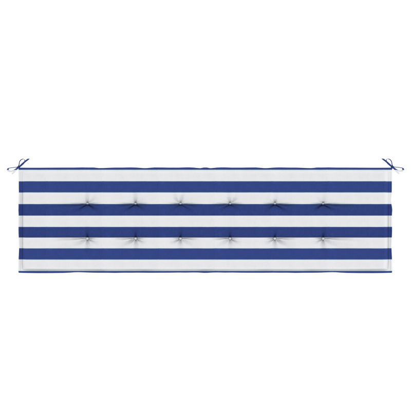 Gartenbankkissen Blau & Weiß Gestreift 180x50x4 cm Oxford-Gewebe