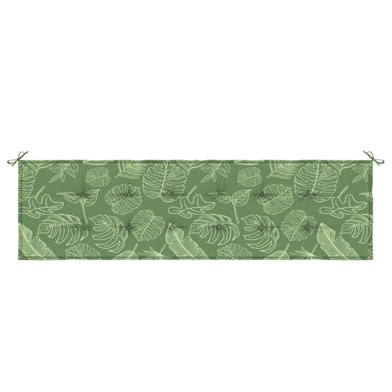 Gartenbankkissen Blattmuster 180x50x4 cm Oxford-Gewebe