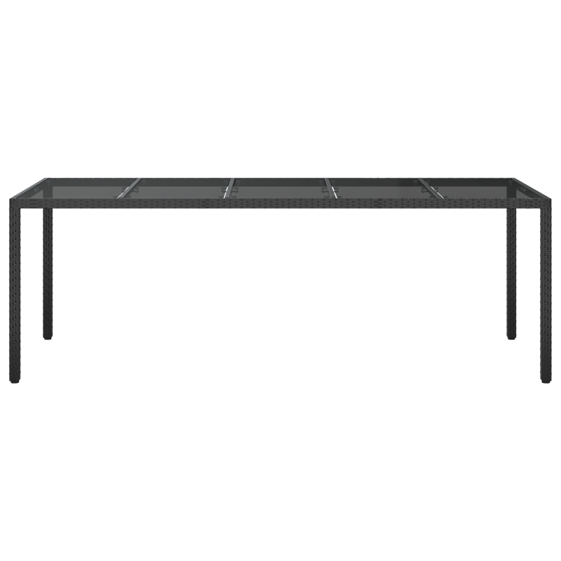 Gartenspeisetisch Schwarz 250x100x75 cm Poly Rattan