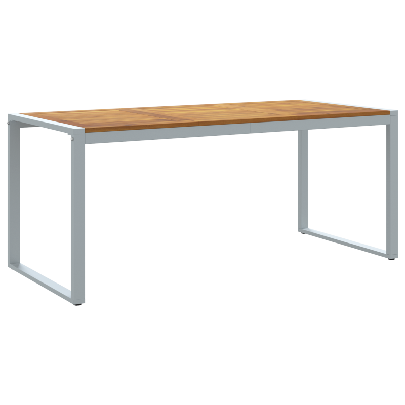 Esszimmertisch Grau 180x90x75 cm Stahl und Akazienholz