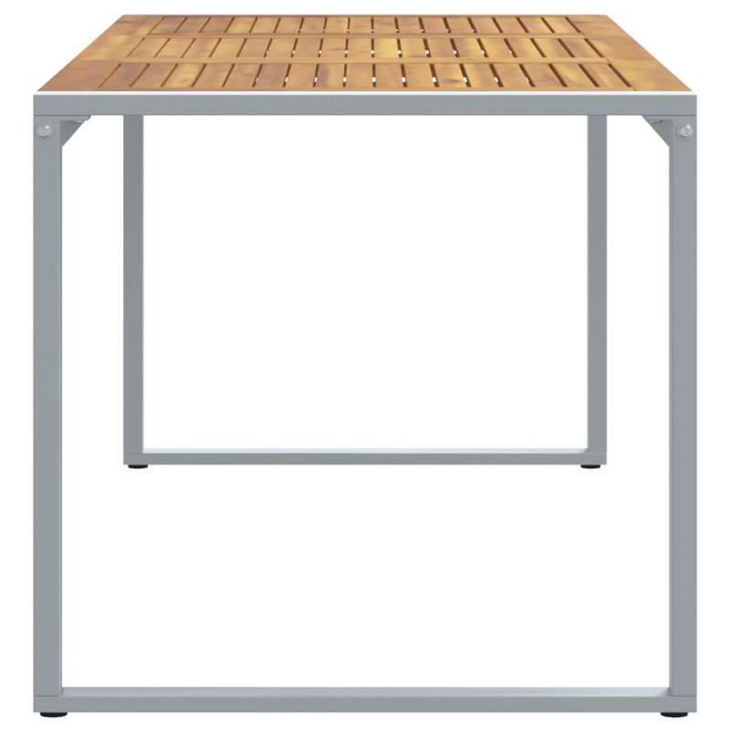 Esszimmertisch Grau 180x90x75 cm Stahl und Akazienholz