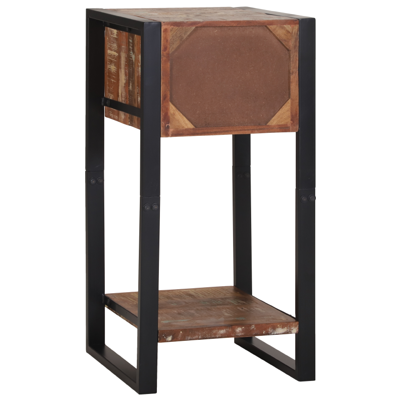 Telefonständer Mehrfarbig 40x40x80 cm Massivholz Altholz
